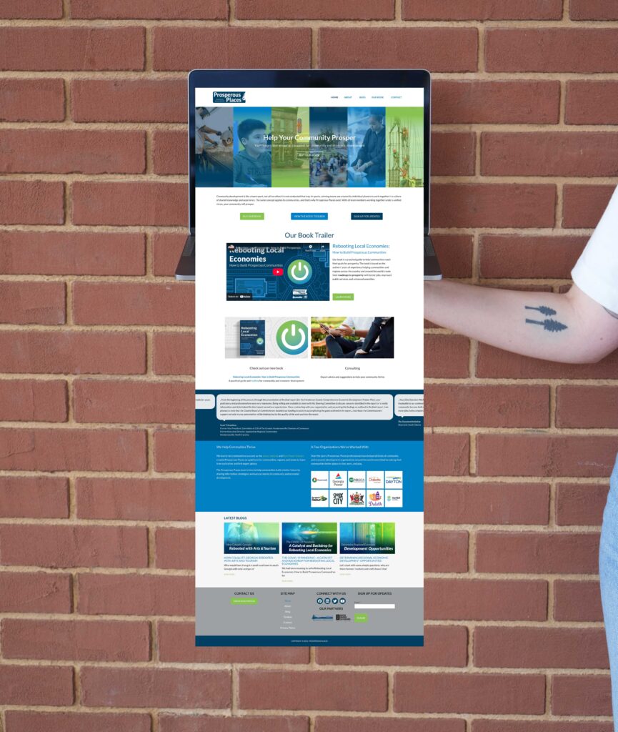 Prosperous Places Website - Full homepage